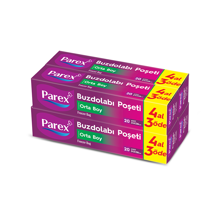 BUZDOLABI POŞETİ ORTA BOY 4 AL 3 ÖDE