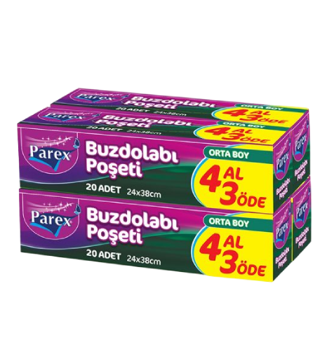 BUZDOLABI POŞETİ ORTA BOY 4 AL 3 ÖDE